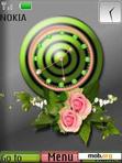 Download mobile theme Flowers Clock