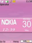 Download mobile theme Nokia Clock With Awesome Icons