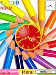 Download mobile theme Pencils Clock