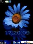 Скачать тему Flower Clock With Icons