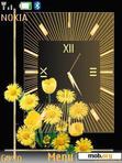 Download mobile theme Flowers Clock With Icons