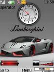 Download mobile theme Lamborghini Clock With Battery And Signa