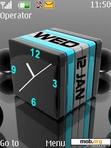 Скачать тему Cute Cube Clock