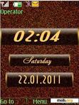 Download mobile theme Golden cLOck style