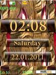 Download mobile theme Golden cLOck style