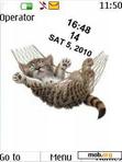 Download mobile theme Lazy Cat Clock