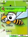 Скачать тему Cute Bee With Icons