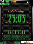 Download mobile theme Green cLOck style