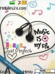 Скачать тему music is my life