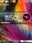 Download mobile theme Feather dual clock