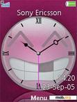 Download mobile theme Smile Pink Clock