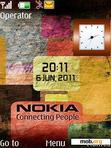 Download mobile theme Nokia Dual clock