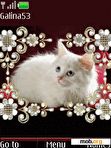 Download mobile theme White cat _ animation