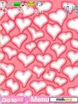 Download mobile theme pink hearts