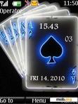 Download mobile theme Spade Cards Clock