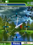 Download mobile theme clock nature animated