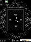 Скачать тему Black Clock With Icons