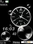 Скачать тему Black Dual Clock With Icons