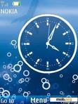 Download mobile theme Blue Clock With Icons