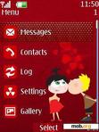 Download mobile theme cute couple kiss