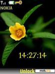 Download mobile theme Yellow Flower Clock