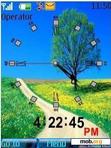 Download mobile theme Green Road Clock