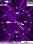 Скачать тему Purple Clock With Icons