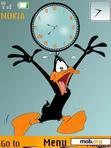 Download mobile theme Daffy Duck Clock