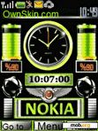 Download mobile theme NOKIA battery clock