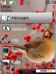 Download mobile theme Bird Red Clock