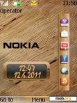 Download mobile theme Nokia Wooden Clock