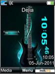 Download mobile theme Guitar_Clock_Flash