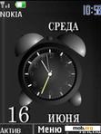 Скачать тему alarm-clock-and-date black