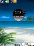 Download mobile theme Beach Clock