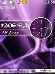 Скачать тему Dual Clock Purple