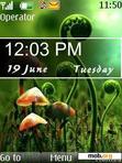 Download mobile theme Plants Clock