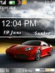 Download mobile theme Ferrari Clock