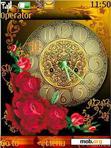 Download mobile theme Ancient flower clock