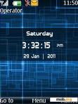 Download mobile theme Neon Blue Clock