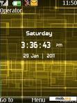 Download mobile theme Neon Gold Clock