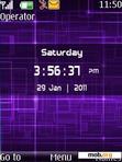 Download mobile theme Neon Purple Clock