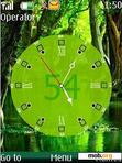 Download mobile theme Green Analogue Clock By ACAPELLA