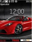 Download mobile theme Ferrari clock