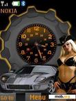 Download mobile theme Car Clock With Cool Icons