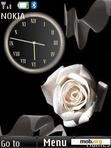 Скачать тему Flower Clock With Cool Icons