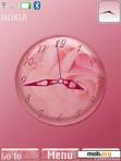 Download mobile theme Pink Clock With Cool Icons