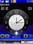 Download mobile theme Blue Black Clock