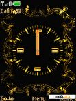 Download mobile theme Analog golden clock anim