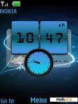 Download mobile theme Aqua Dual Clock