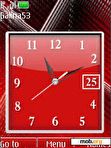 Download mobile theme Analog clock red